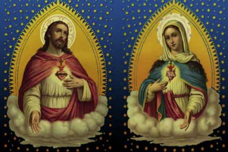 Resultado de imagem para sacred heart of jesus and mary